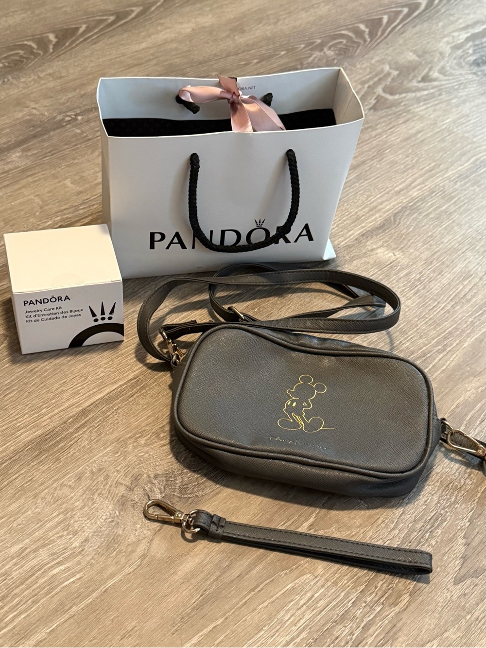 Pandora Disney Exclusive Purse Crossbody Clutch with Jewelry Care Kit